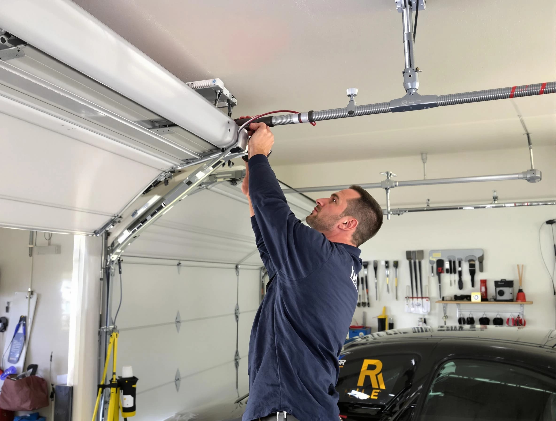Monsey Garage Door Repair technician performing garage door cable repair in Monsey