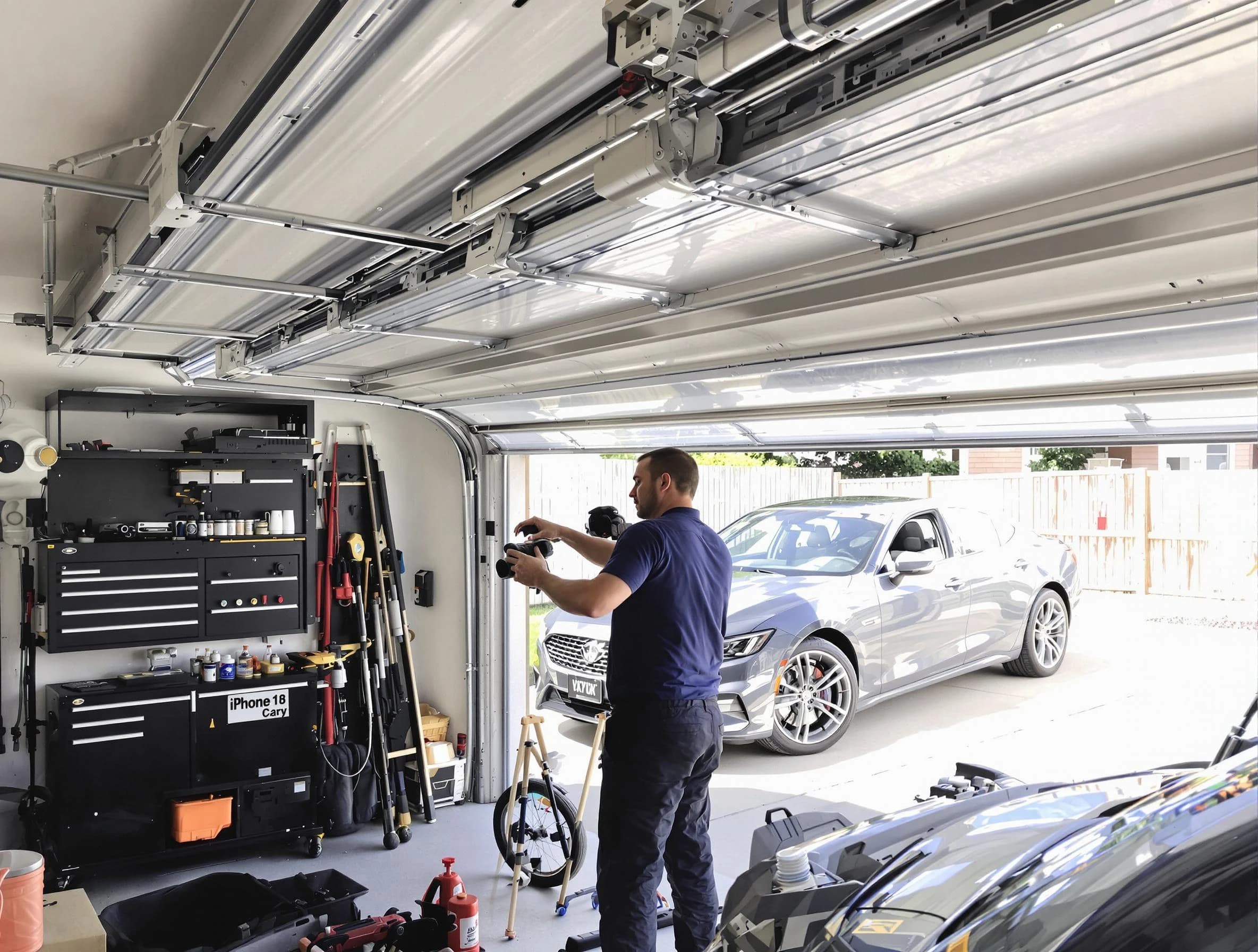 Monsey Garage Door Repair technician fixing noisy garage door in Monsey