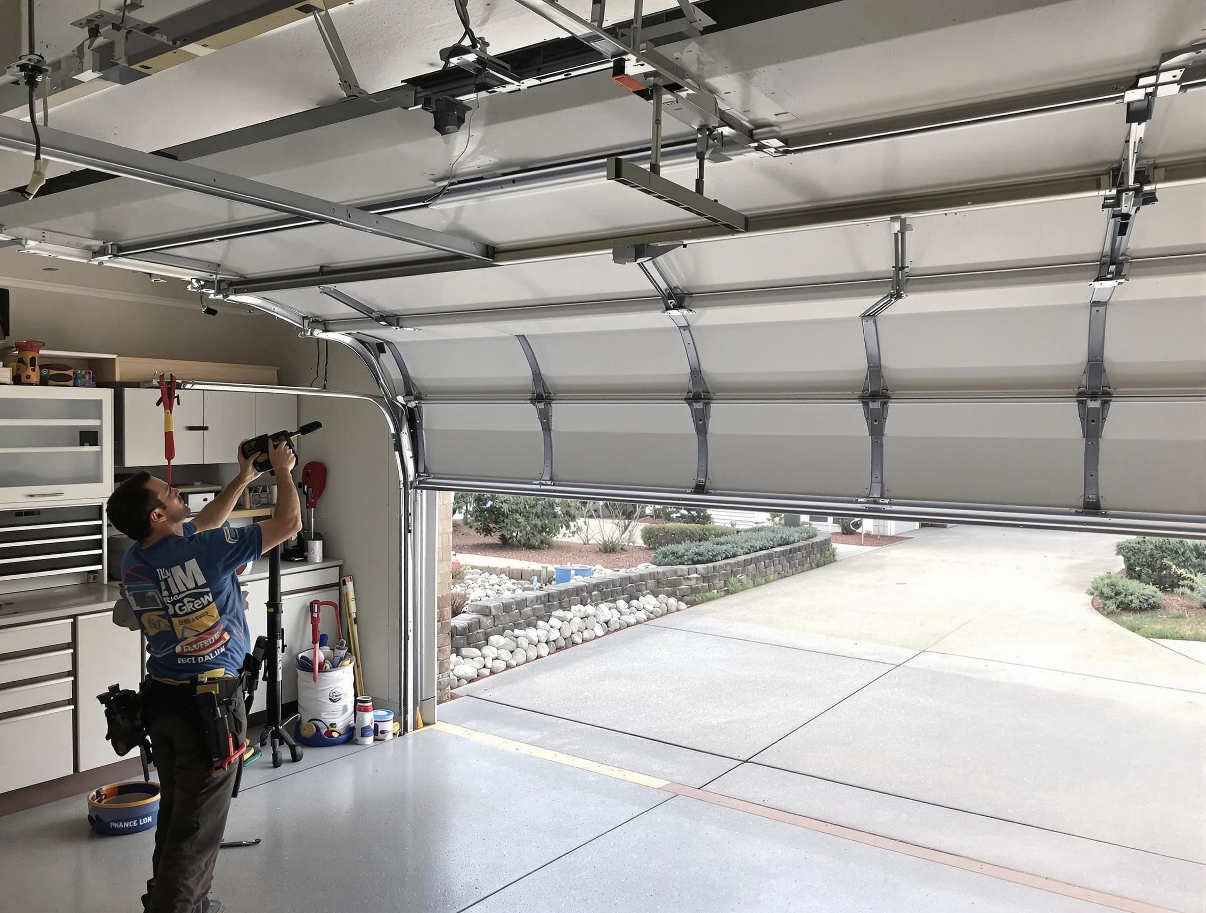 Garage door track repair service by Monsey Garage Door Repair in Monsey
