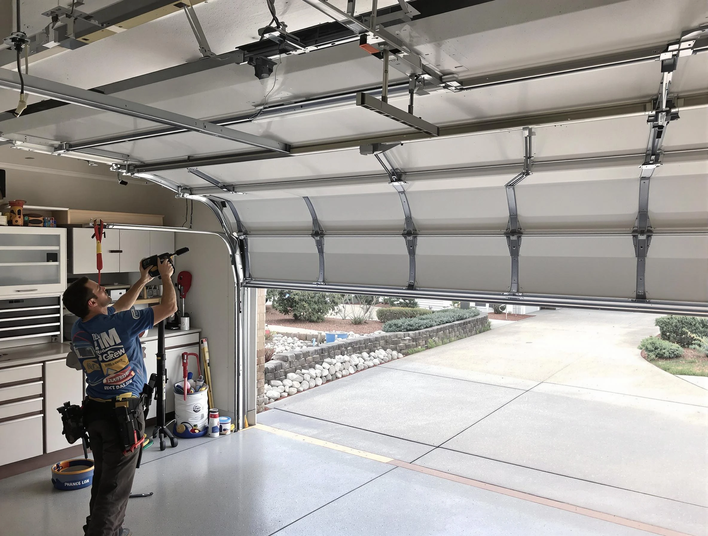 Garage door track repair service by Monsey Garage Door Repair in Monsey